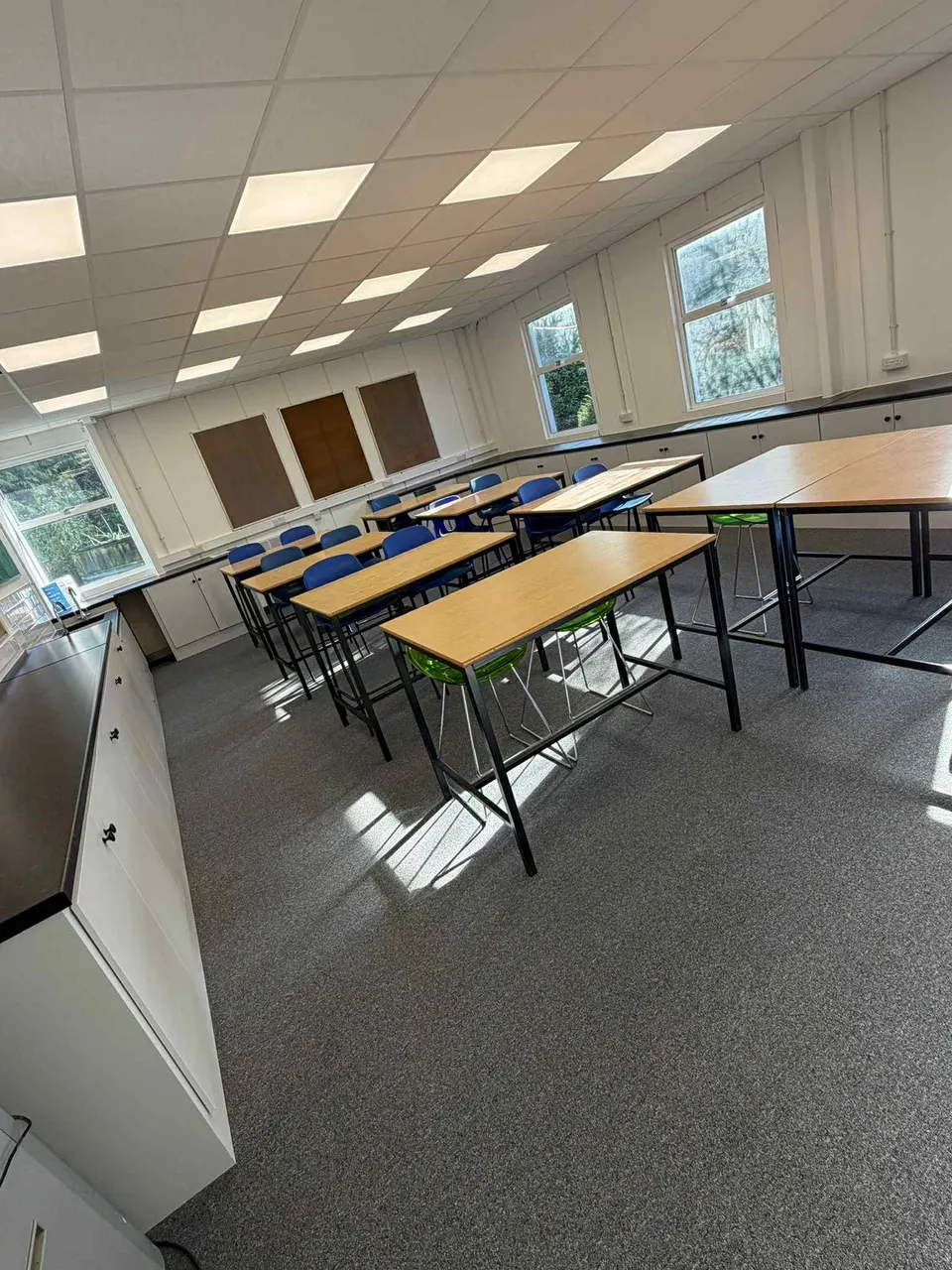 Bright classroom environment